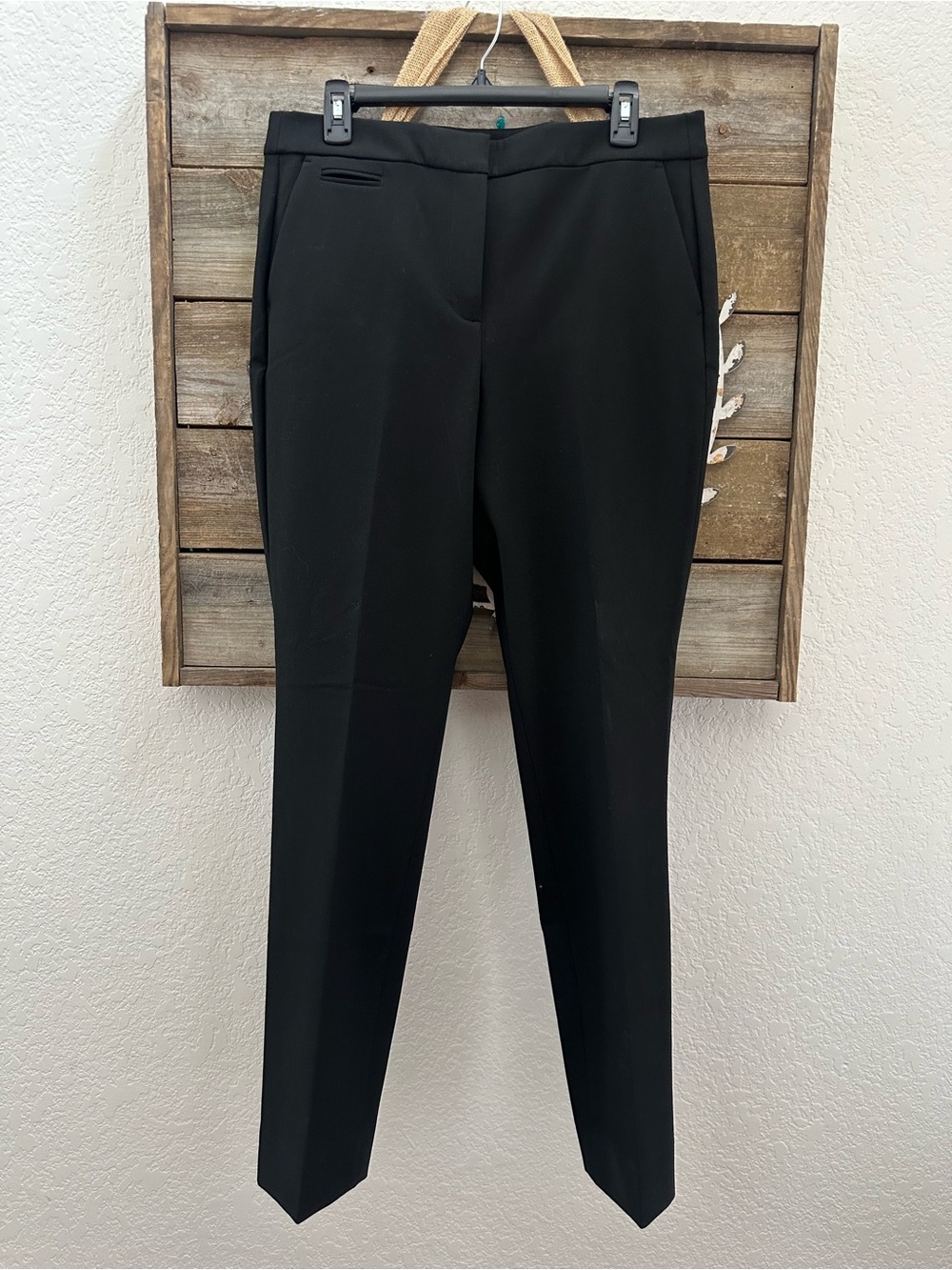 J. Crew Carreman Going Out Slim black stretch trouser pants ladies size 12 NWT